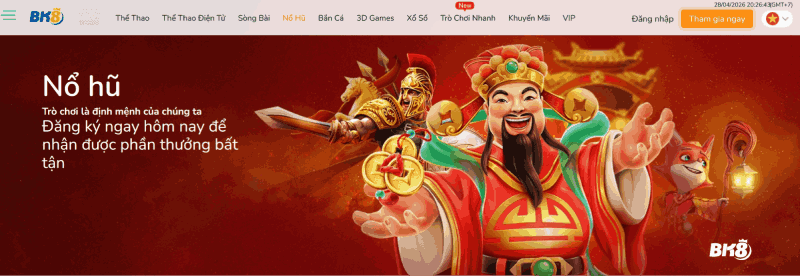 cổng game nổ hũ BK8